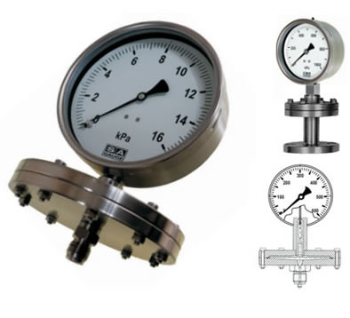 Diaphragm Operated Pressure Industrial Gauges